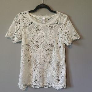 White Lace Tee